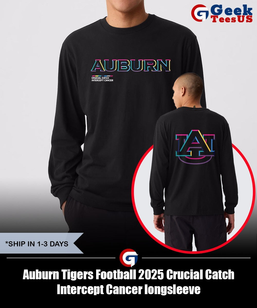 Auburn Tigers Football 2025 Crucial Catch Intercept Cancer shirt