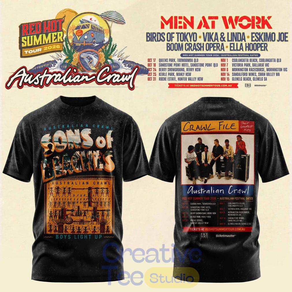 Australian Crawl – Red Hot Summer Tour 2026 3D T-Shirt