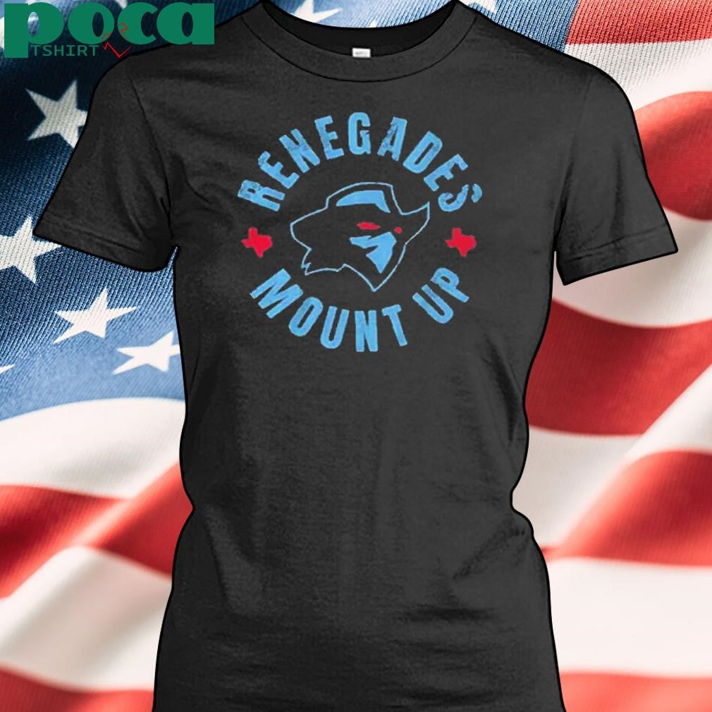 Authorized ARLINGTON RENEGADES UFL RENEGADES MOUNT UP T-SHIRT