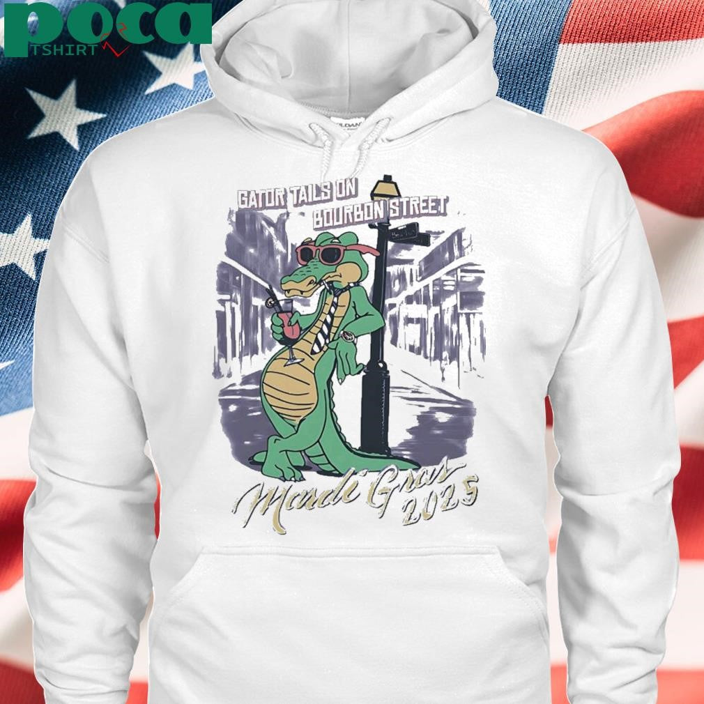 Authorized Gator Tails On Bourbon Street Mardi Gras 2025 Shirt