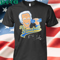 Authorized Honoring The Legend Milwaukee Brewers Icon & Baseball Hall Of Famer Bob Uecker Black Jersey T-Shirt