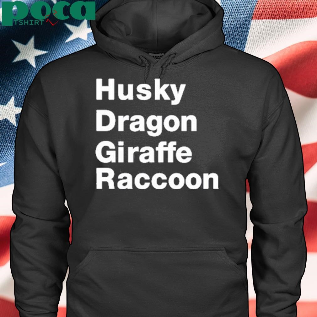 Authorized Husky Dragon Giraffe Raccoon Shirt