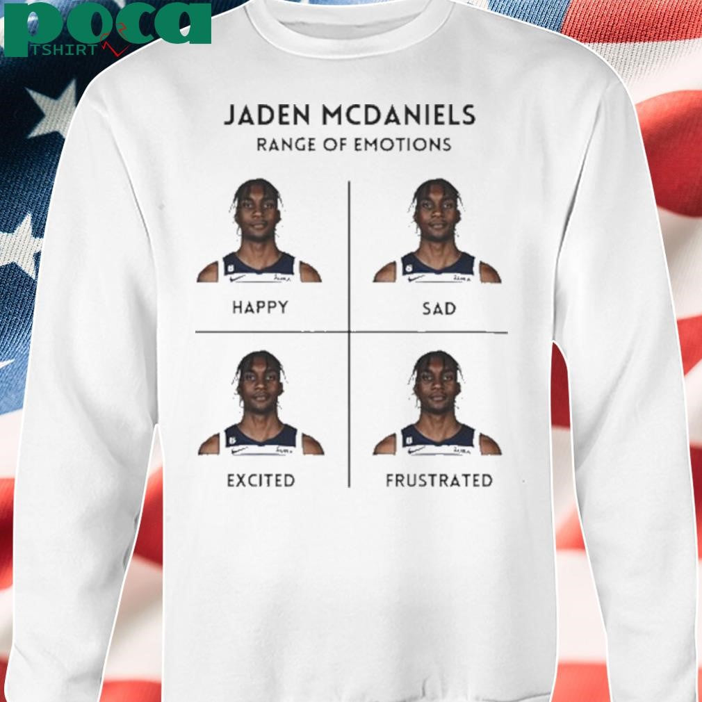 Authorized Jaden Mcdaniels Minnesota Timberwolves Range Of Emotions Shirt