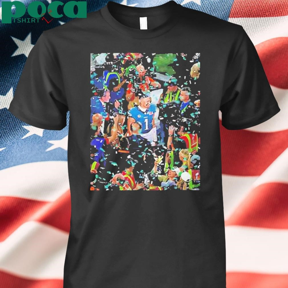 Authorized Jalen Hurts Lost In The Confetti Philadelphia Shirt