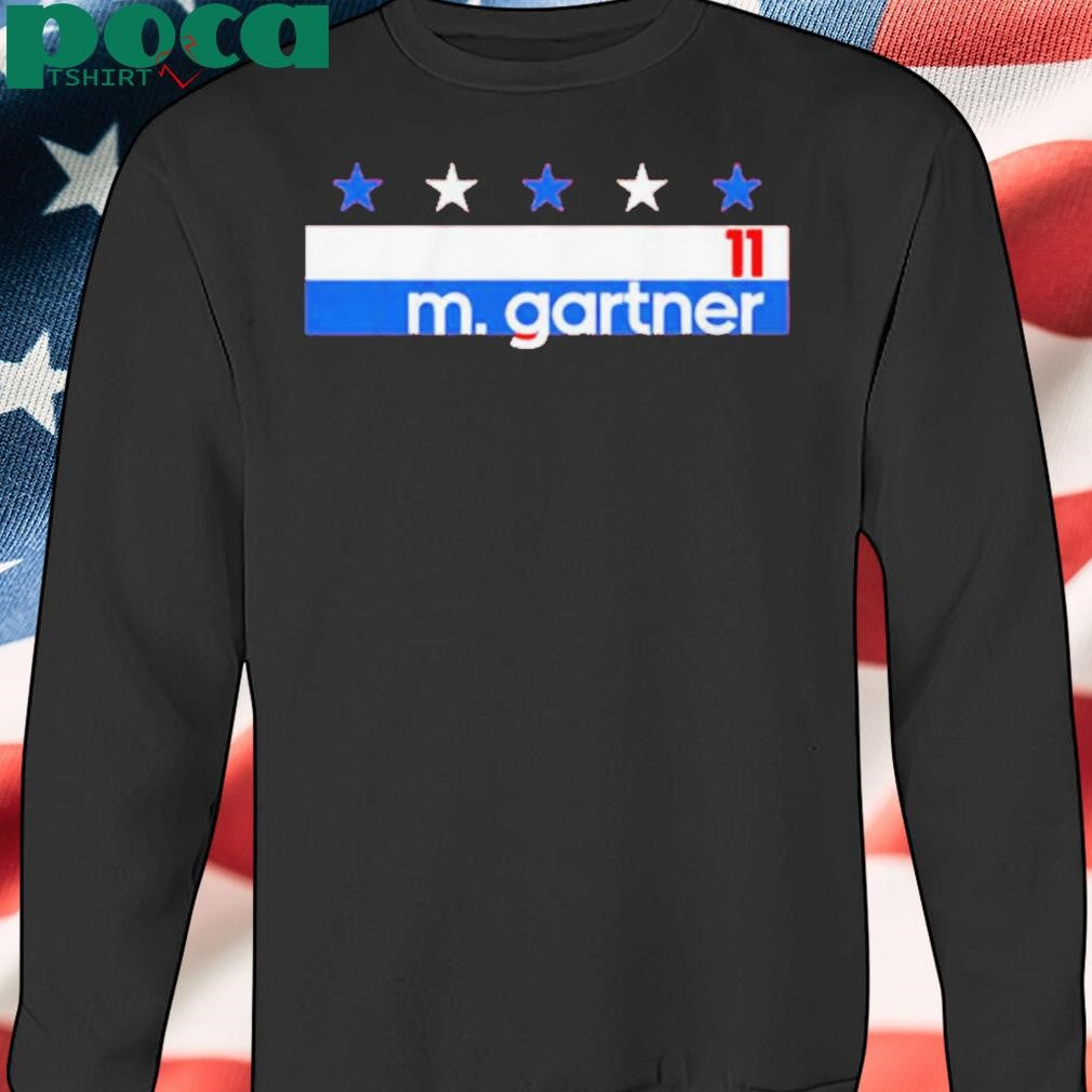 Authorized Mike Gartner #11 stripe Washington Capitals T-shirt