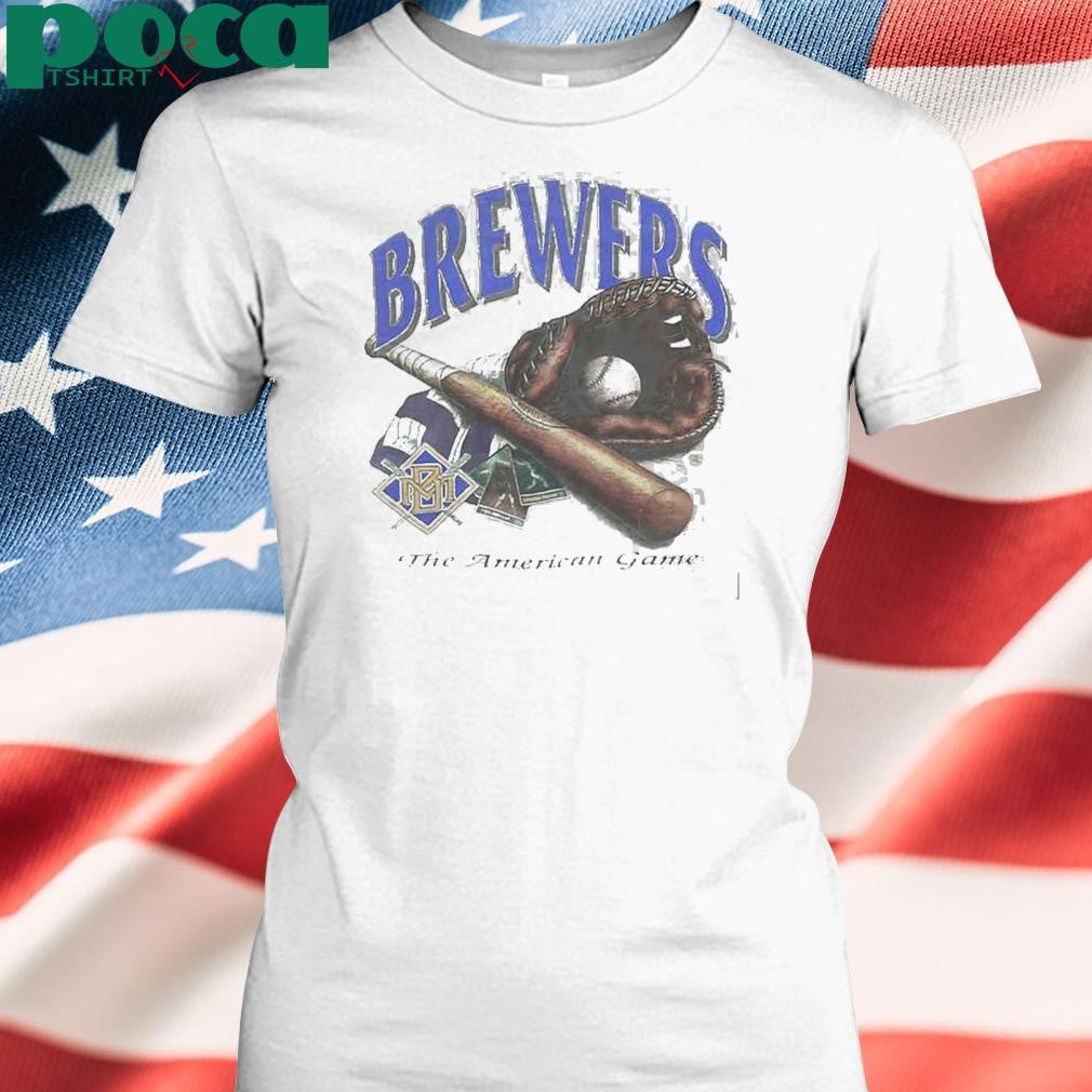 Authorized Milwaukee Brewers The American Game Mlb Logo Vintage Shirt