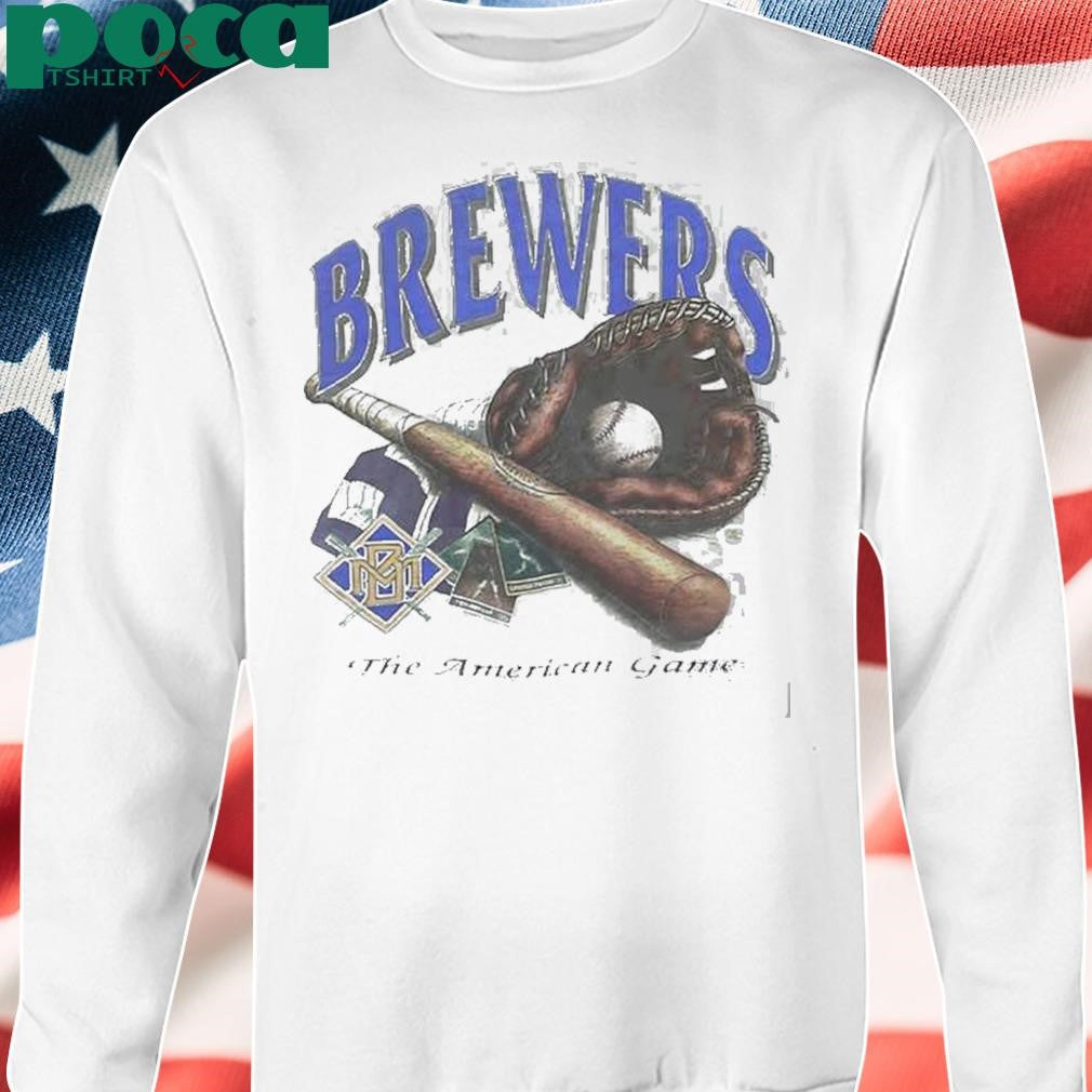 Authorized Milwaukee Brewers The American Game Mlb Logo Vintage Shirt