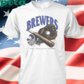 Authorized Milwaukee Brewers The American Game Mlb Logo Vintage Shirt