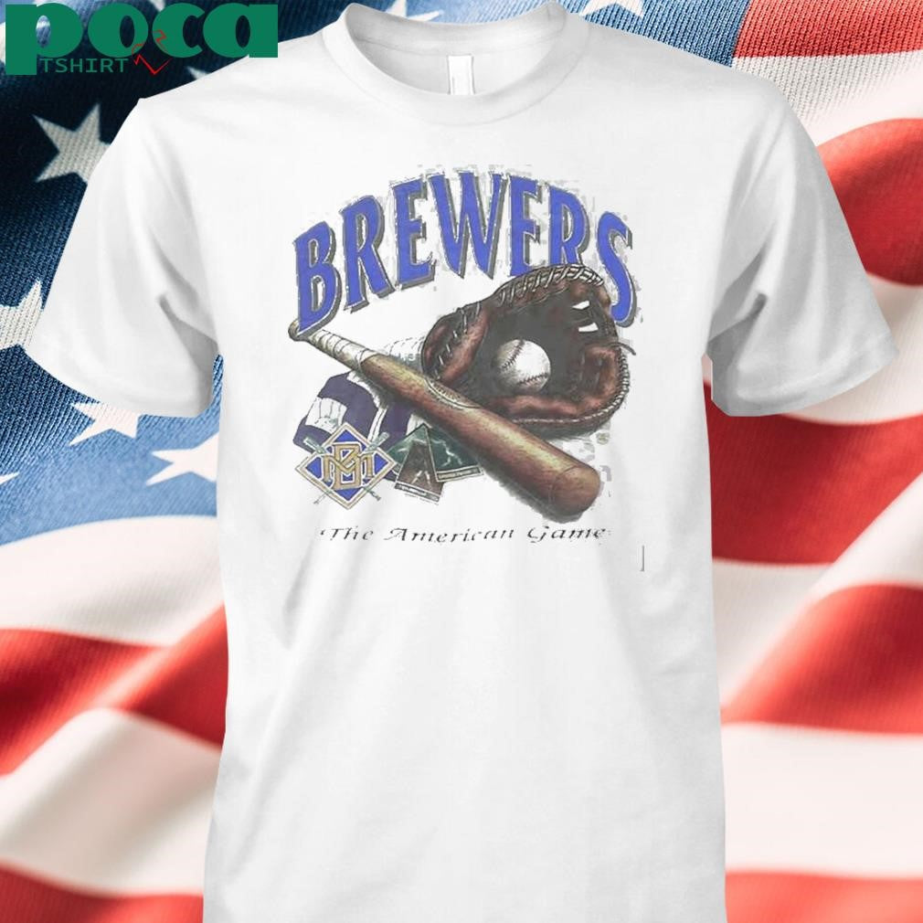 Authorized Milwaukee Brewers The American Game Mlb Logo Vintage Shirt
