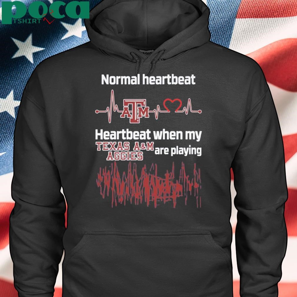 Authorized Normal Heartbeat When My Texas Aggies A & M Are Playing Shirt
