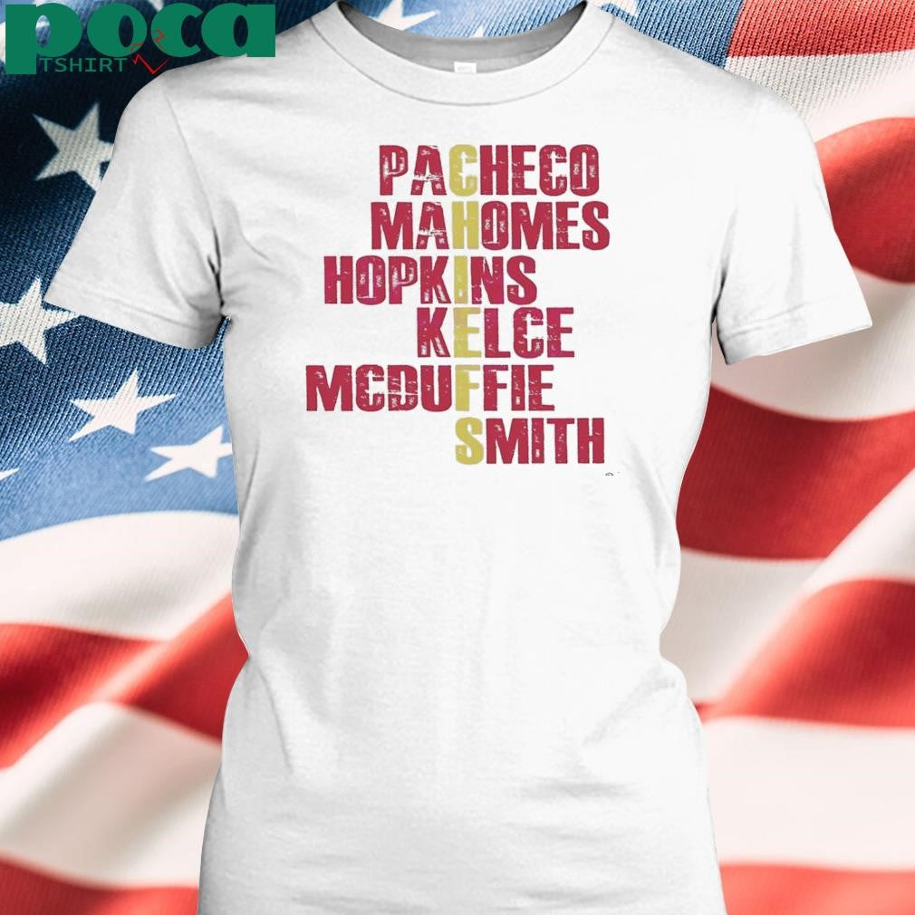 Authorized Pacheco Mahomes Hopkins Kelce Mcduffie Smith Chiefs Vintage Shirt