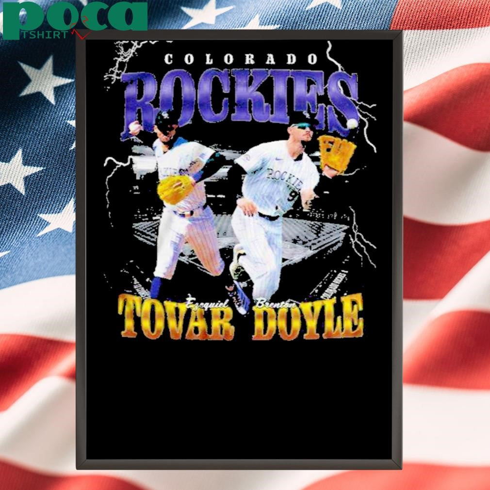 Authorized Rockies Brenton Doyle & Ezequiel Tovar Gold Glove Shirt