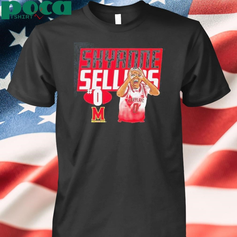 Authorized Shyanne Sellers Maryland Terrapins Basketball Portrait Graphic Shirt