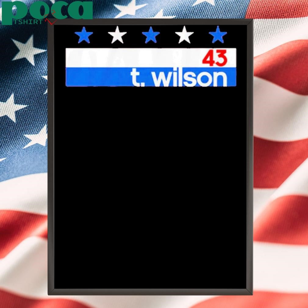 Authorized TOM WILSON NAME NUMBER STRIPE T-SHIRT