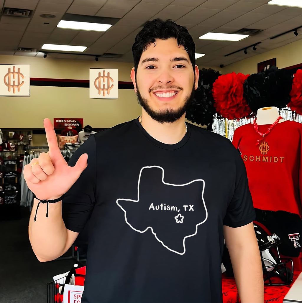 Autism Texas State Map Neurodiversity shirt