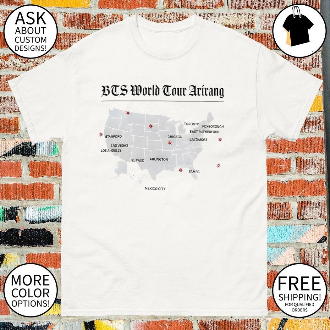 BTS World Tour Arirang Map 2026 shirt