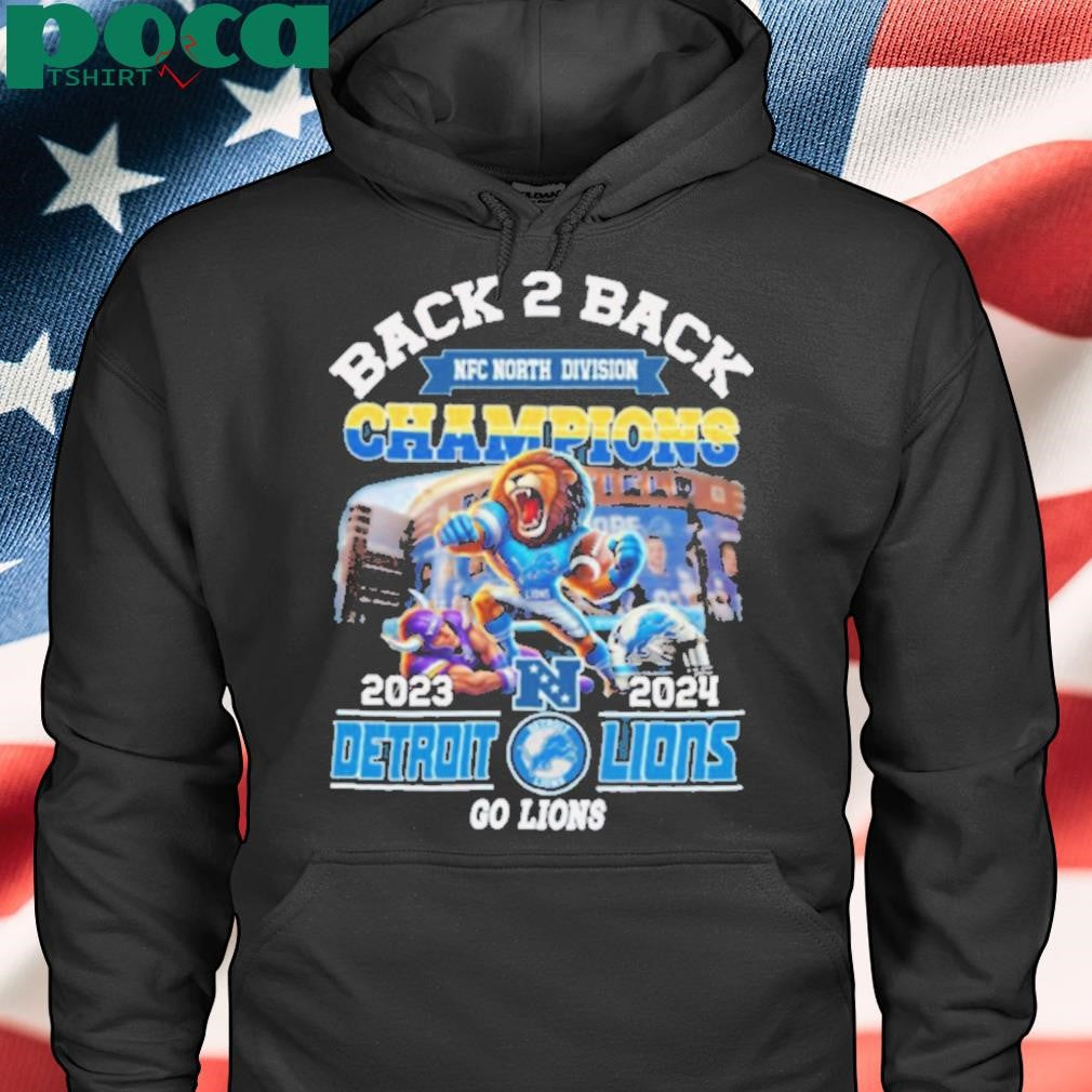 Back To Back NFC North Division Champions Detroit Lions 2025 Go Lions T Shirt