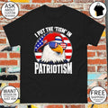 Bald Eagle Patriotism Apparel I Put the _Tism in Patriotism shirt