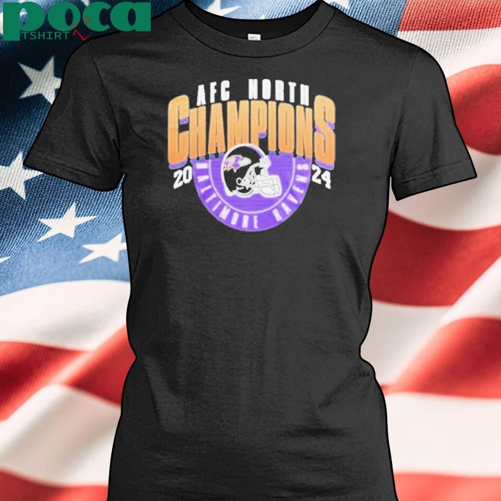 Baltimore Ravens Afc North Champs 2024 Helmet Shirt
