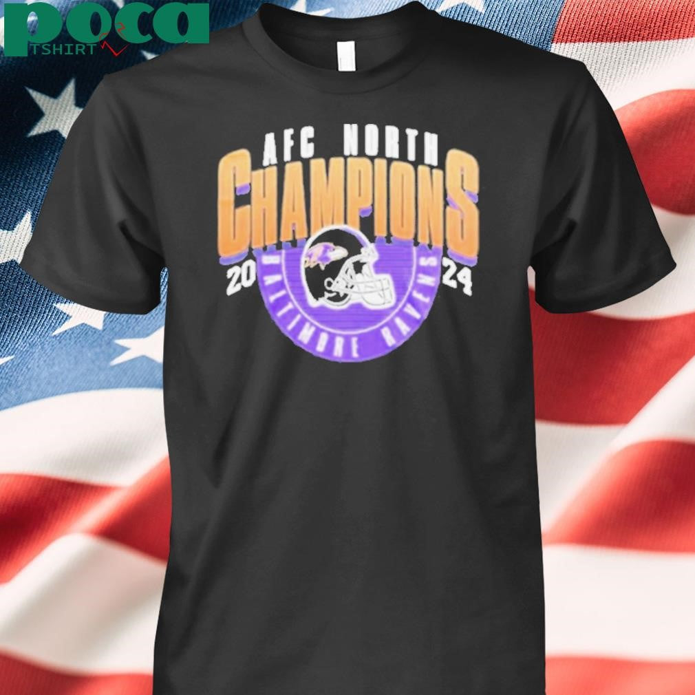 Baltimore Ravens Afc North Champs 2024 Helmet Shirt