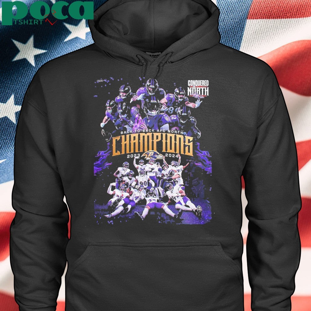 Baltimore Ravens Back To Back 2024 AFC North Division Champions Shirt