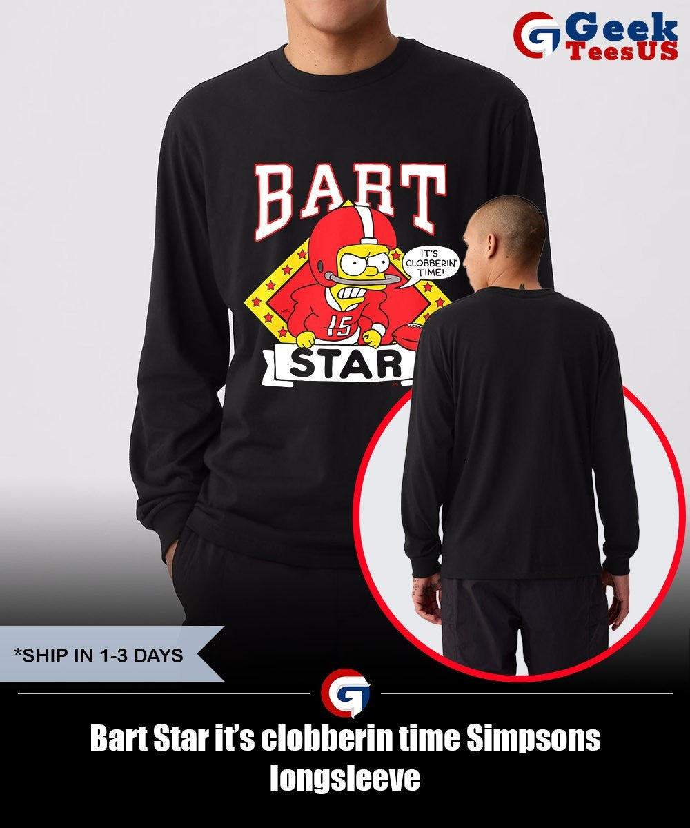 Bart Star it’s clobberin time Simpsons shirt