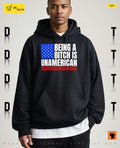 Being a bitch is Unamerican flag funny political shirt