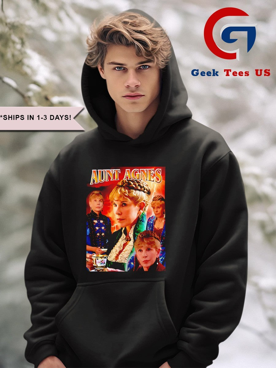 Ben Ahlers wearing Annoyed Aunt Agnes Heads Have Rolled For Less shirt