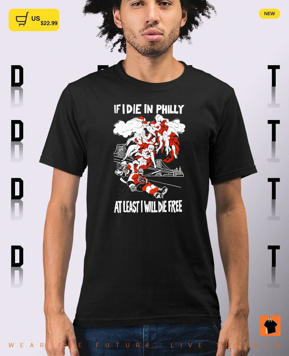 Ben Franklin Philadelphia Flyers if I die in Philly at least I will die free shirt