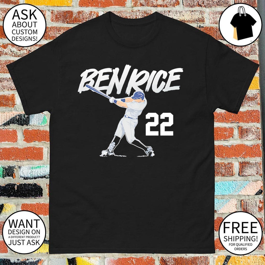 Ben Rice 22 New York Yankees Baseball Slugger Swing Number shirt