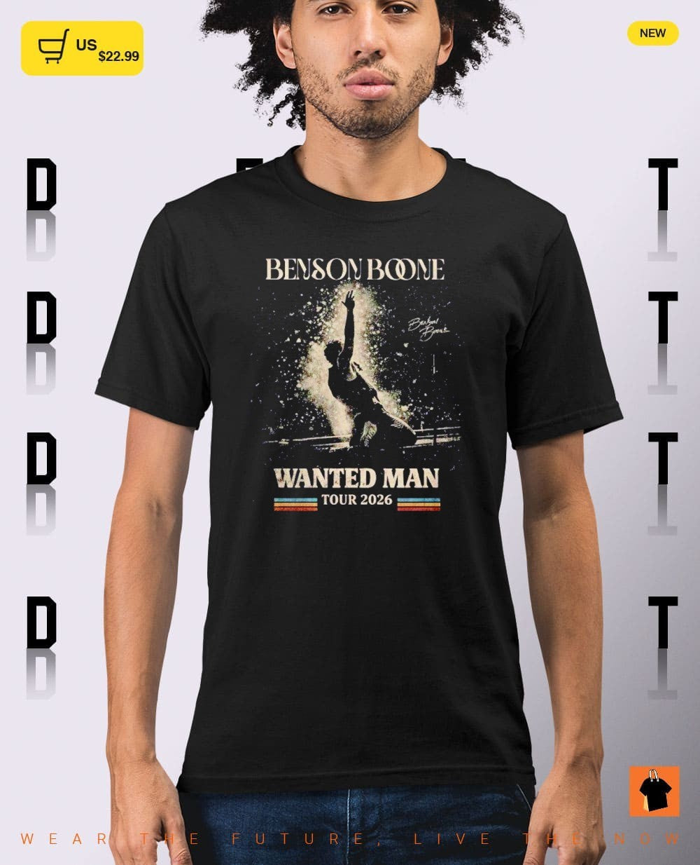 Benson Boone Wanted Man Tour 2026 Concert Retro Graphic shirt