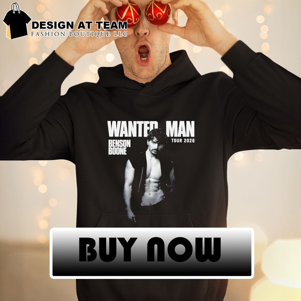 Benson Boone Wanted Man Tour 2026 poster vintage shirt