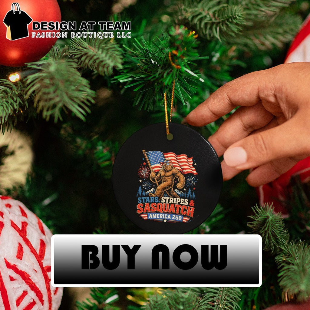 Bigfoot Stars Stripes Sasquatch Patriotic America 250 Years 4th of July shirt