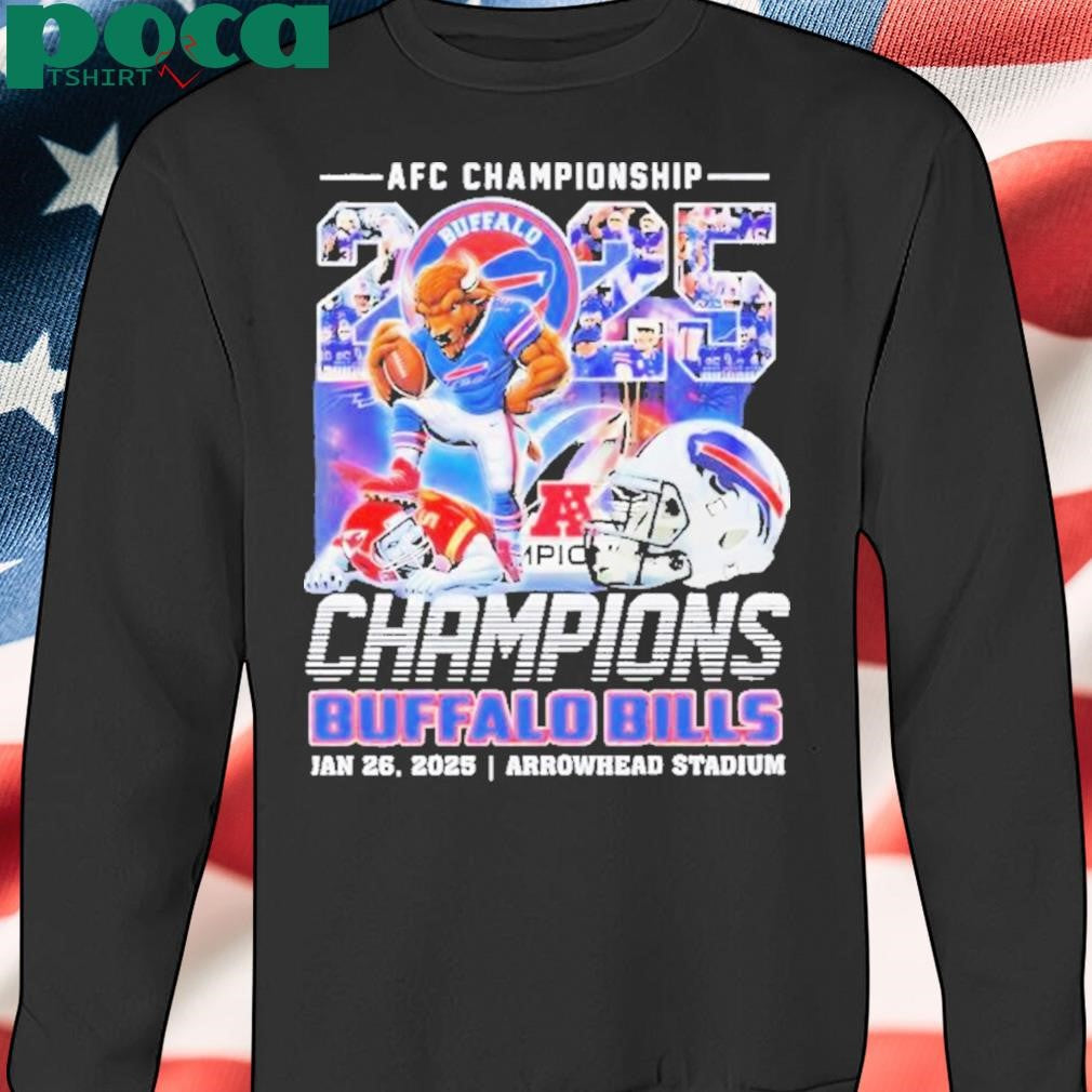 Bills Beat Chiefs AFC Champions 2025 Mascots Helmet Shirt