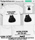 Black cat hold gun wow look at that do you have anything to say now shirt