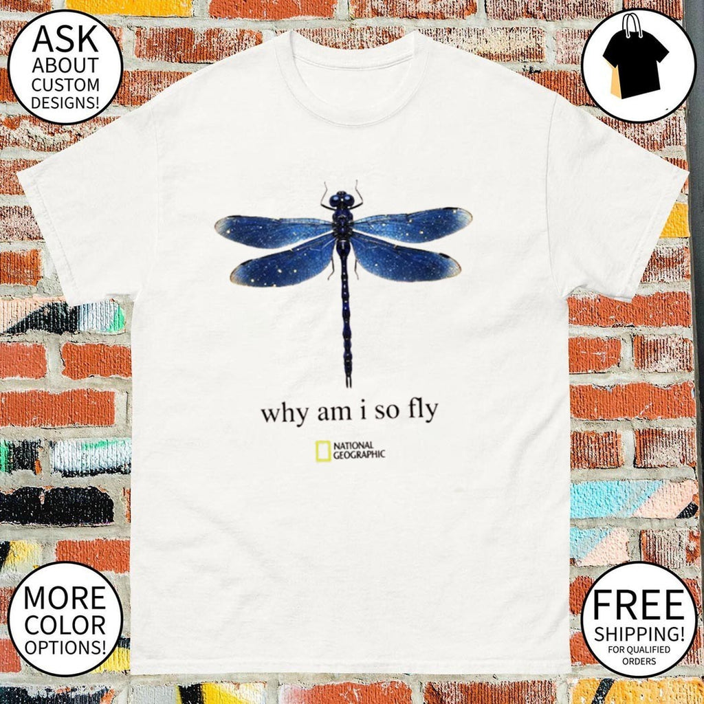 Blue graphic National Geographic Why Am I shirt