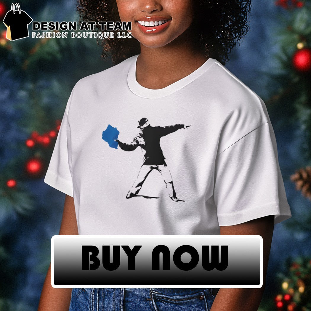 Blue strip paint Thrower Team Algae Washington DC Reflecting Pool shirt
