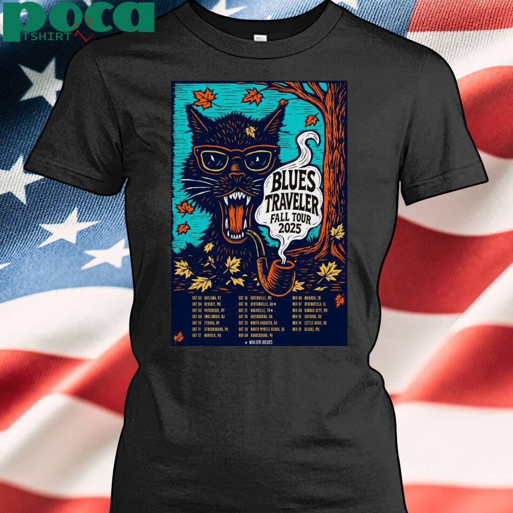 Blues Traveler Fall 2025 Tour Poster T-shirt