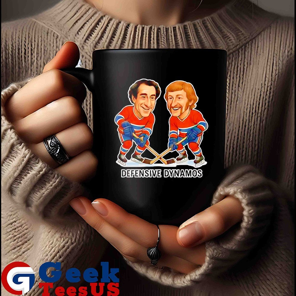 Bob Gainey and Larry Robinson Defensive Dynamos Hockey caricatures shirt