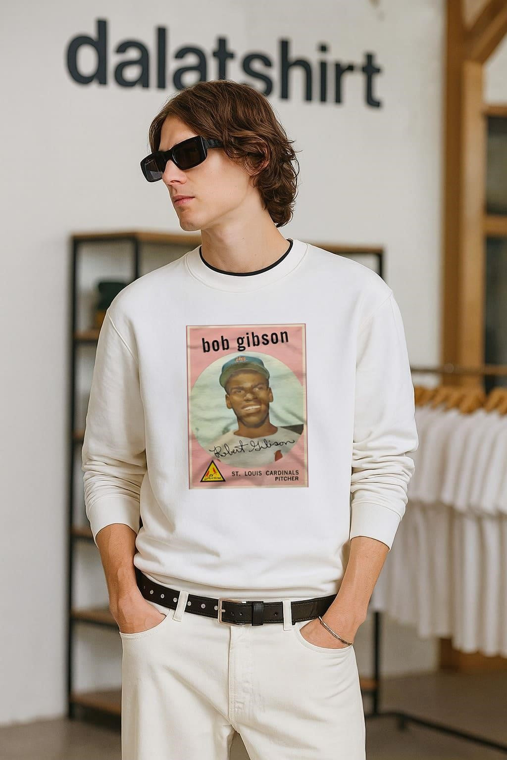Bob Gibson St. Louis Cardinals Pitcher Baseball Card shirt
