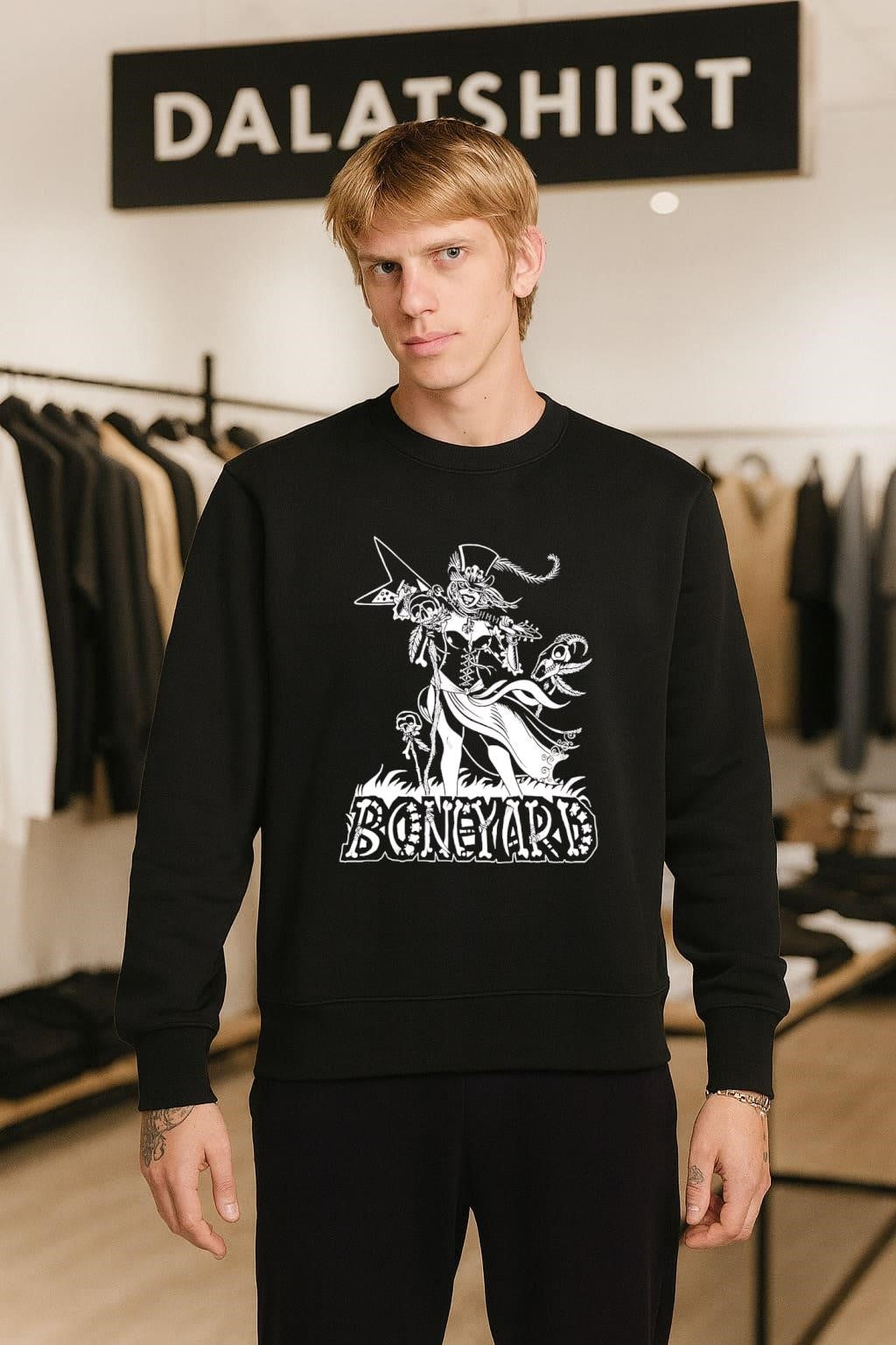 Boneyard Rocker Woman Holding Flying shirt