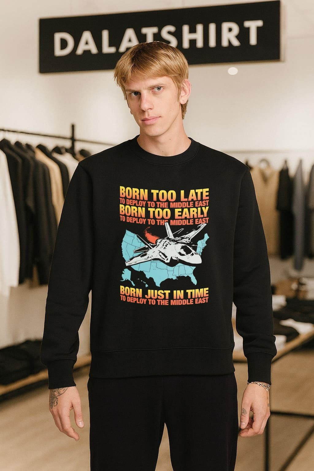Born Just In Time to Deploy Middle East shirt