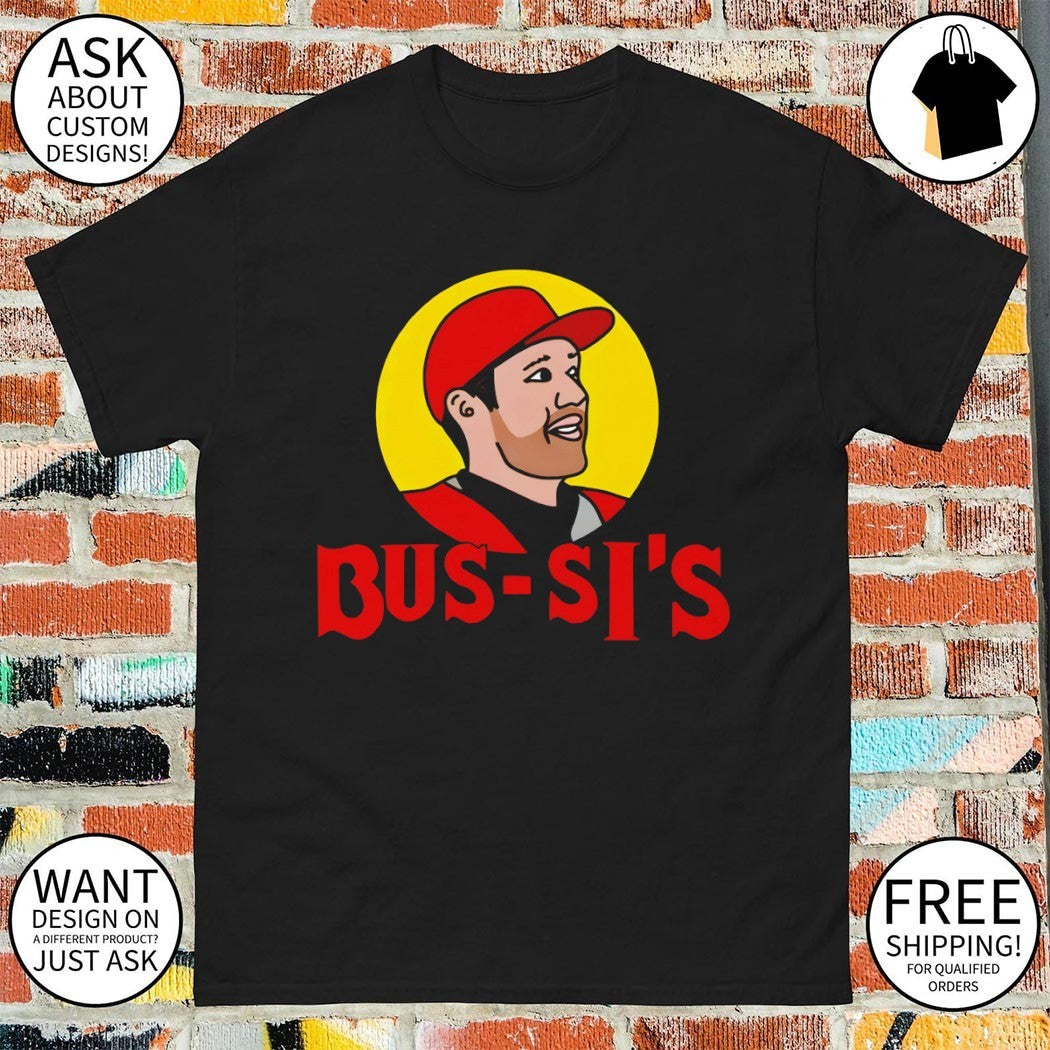 Brandon Bus-si’s Brandon Bussi Carolina Hurricanes x Buc-ee’s parody logo shirt