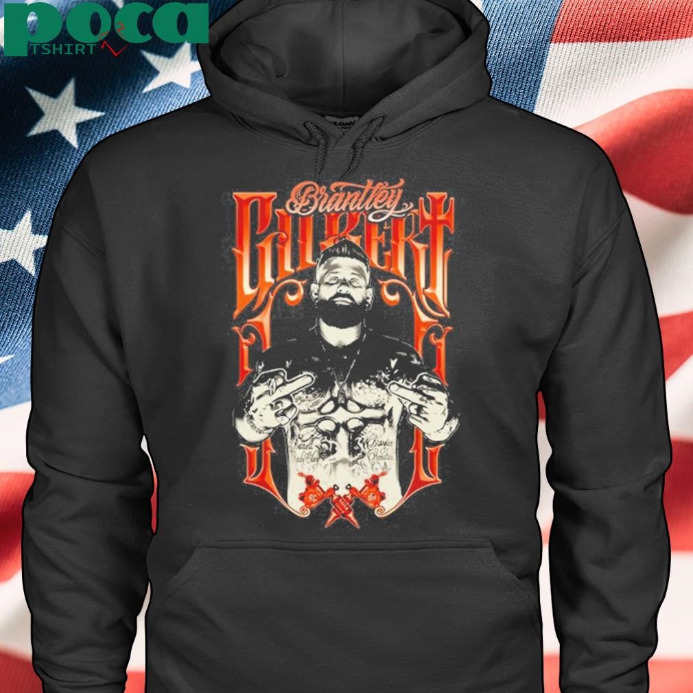 Brantley Gilbert Frame Tattoos Bleach Wash Shirt