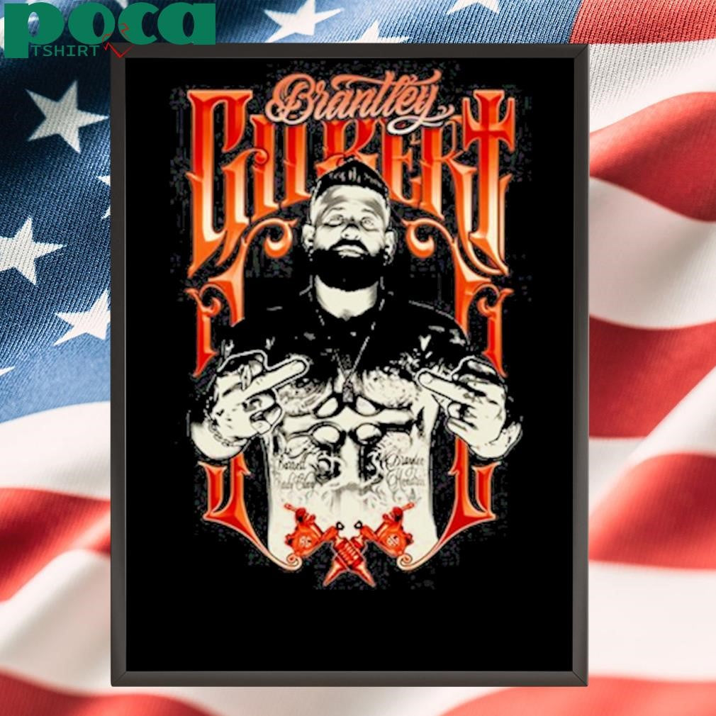 Brantley Gilbert Frame Tattoos Bleach Wash Shirt