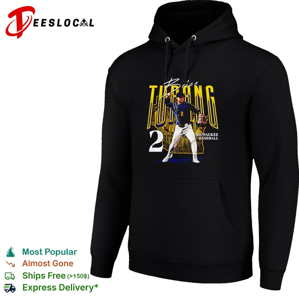Brice Turang Milwaukee Brewers baseball number 2 shirt