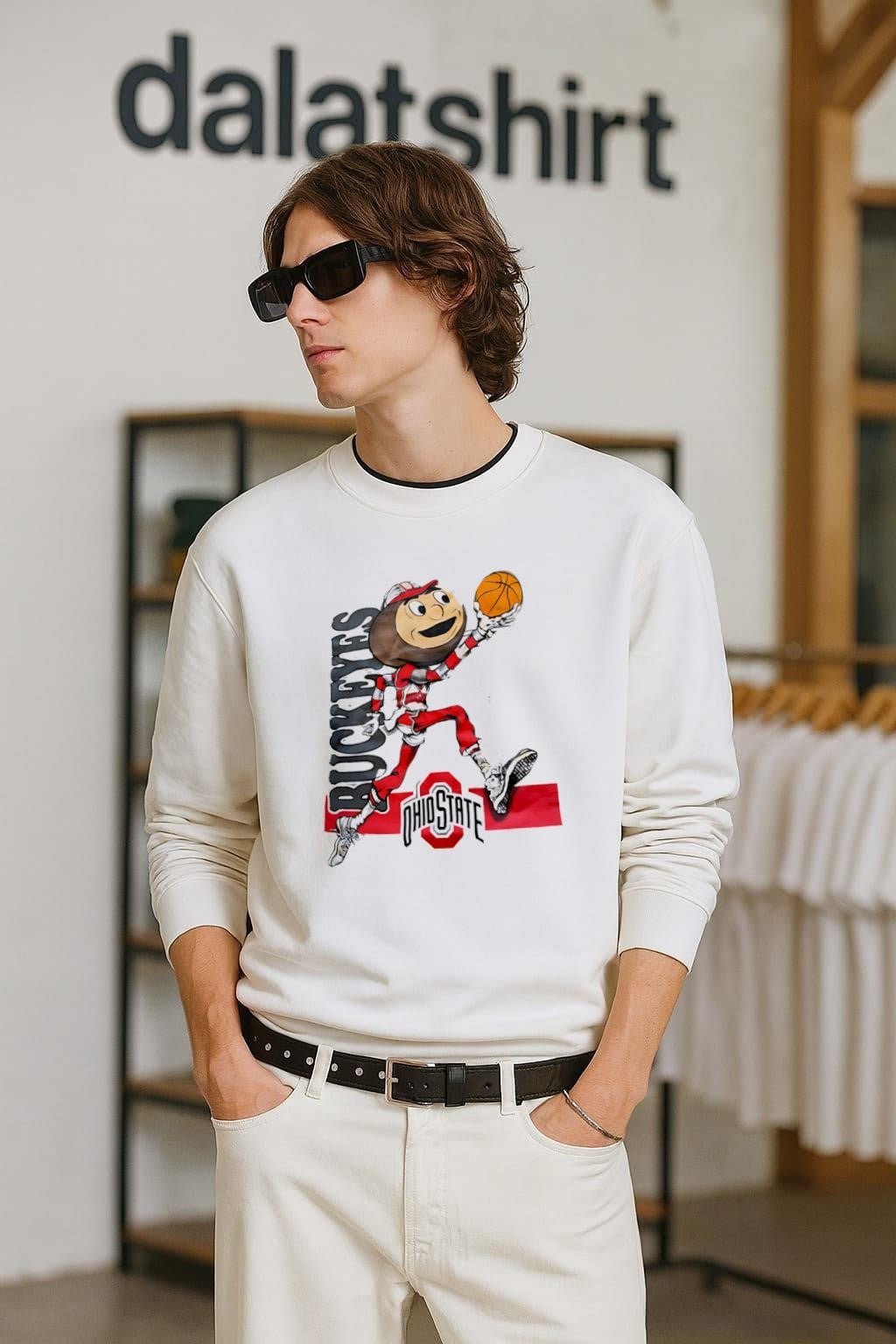 Brutus Buckeye Ohio State basketball logo vintage style shirt