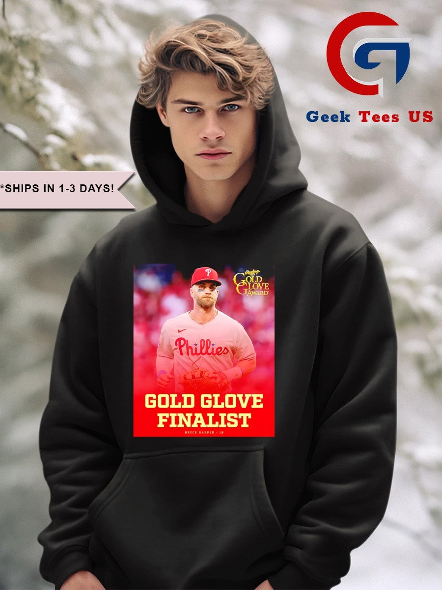 Bryce Harper Philadelphia Phillies baseball Rawlings Gold Glove Award shirt