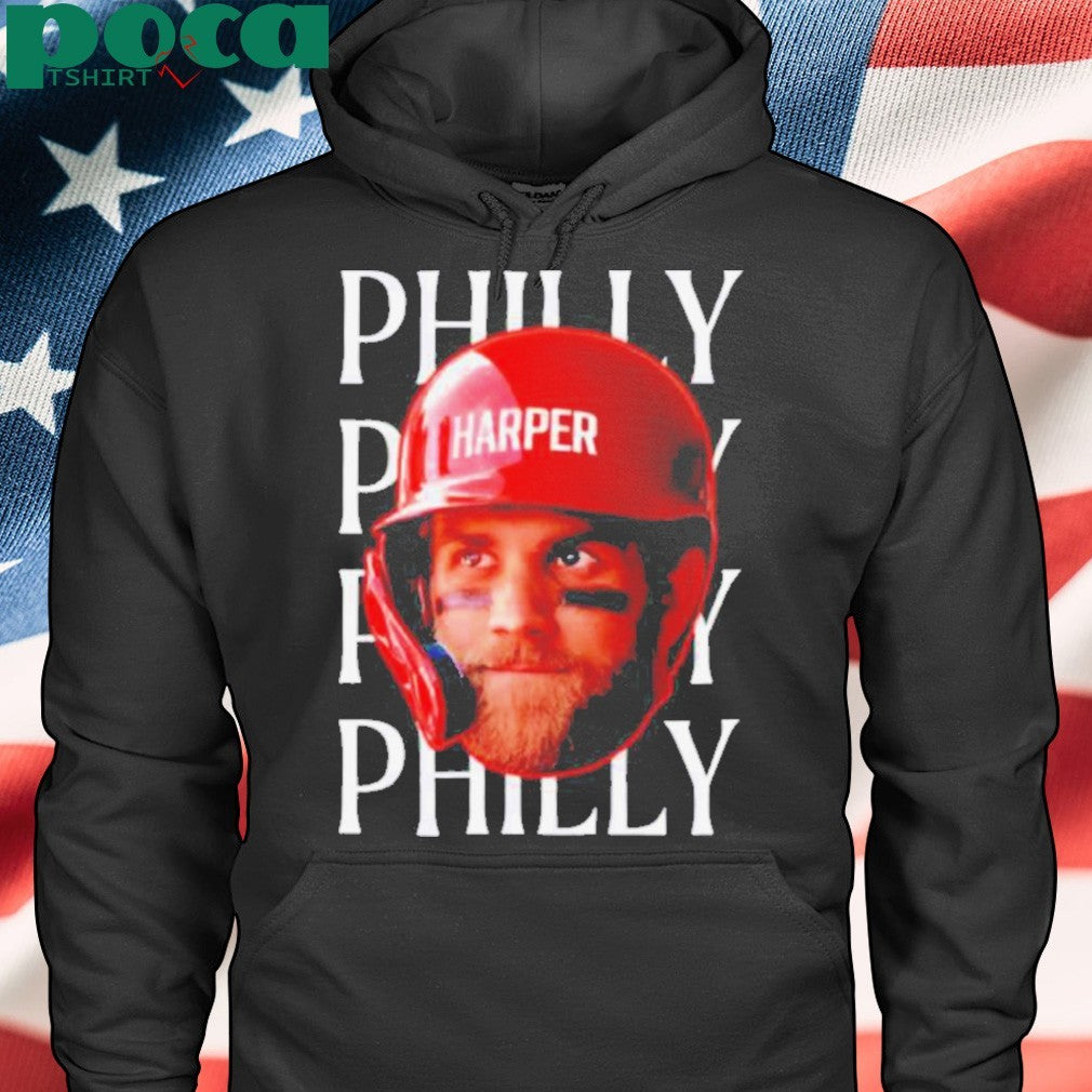 Bryce Harper Philadelphia Phillies head in the Game Series 2025 shirt