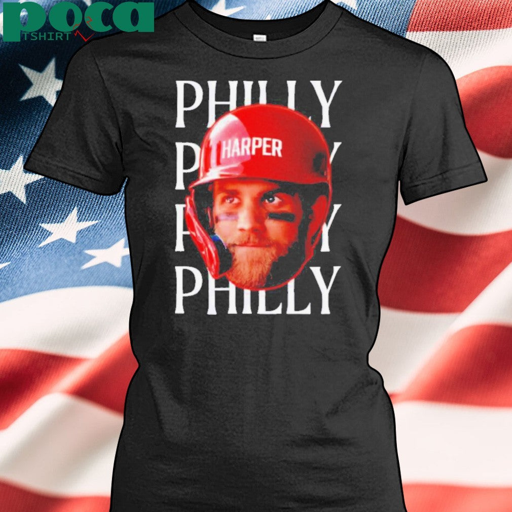 Bryce Harper Philadelphia Phillies head in the Game Series 2025 shirt